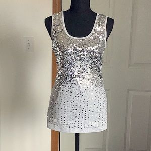 Silver sequins tank top